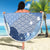 Blue Palaka Japanese Patterns Beach Blanket Asanoha Seigaiha Sakura Motif - Polynesian Pride