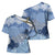 Blue Palaka Japanese Patterns Cross Shoulder Shirt Asanoha Seigaiha Sakura Motif - Polynesian Pride