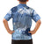 Blue Palaka Japanese Patterns Family Matching Puletasi and Hawaiian Shirt Asanoha Seigaiha Sakura Motif - Polynesian Pride