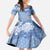 Blue Palaka Japanese Patterns Family Matching Tank Maxi Dress and Hawaiian Shirt Asanoha Seigaiha Sakura Motif - Polynesian Pride