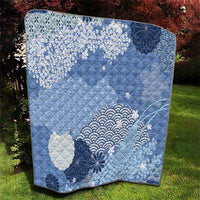 Blue Palaka Japanese Patterns Quilt Asanoha Seigaiha Sakura Motif LT14 - Polynesian Pride