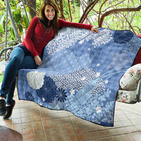 Blue Palaka Japanese Patterns Quilt Asanoha Seigaiha Sakura Motif LT14 - Polynesian Pride