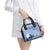 Blue Palaka Japanese Patterns Shoulder Handbag Asanoha Seigaiha Sakura Motif - Polynesian Pride