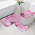 Pink Palaka Japanese Patterns Bathroom Set Asanoha Seigaiha Sakura Motif - Polynesian Pride