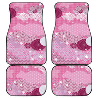 Pink Palaka Japanese Patterns Car Mats Asanoha Seigaiha Sakura Motif - Polynesian Pride
