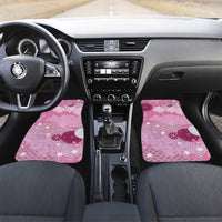 Pink Palaka Japanese Patterns Car Mats Asanoha Seigaiha Sakura Motif - Polynesian Pride