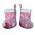Pink Palaka Japanese Patterns Christmas Stocking Asanoha Seigaiha Sakura Motif - Polynesian Pride