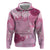 Pink Palaka Japanese Patterns Hoodie Asanoha Seigaiha Sakura Motif - Polynesian Pride