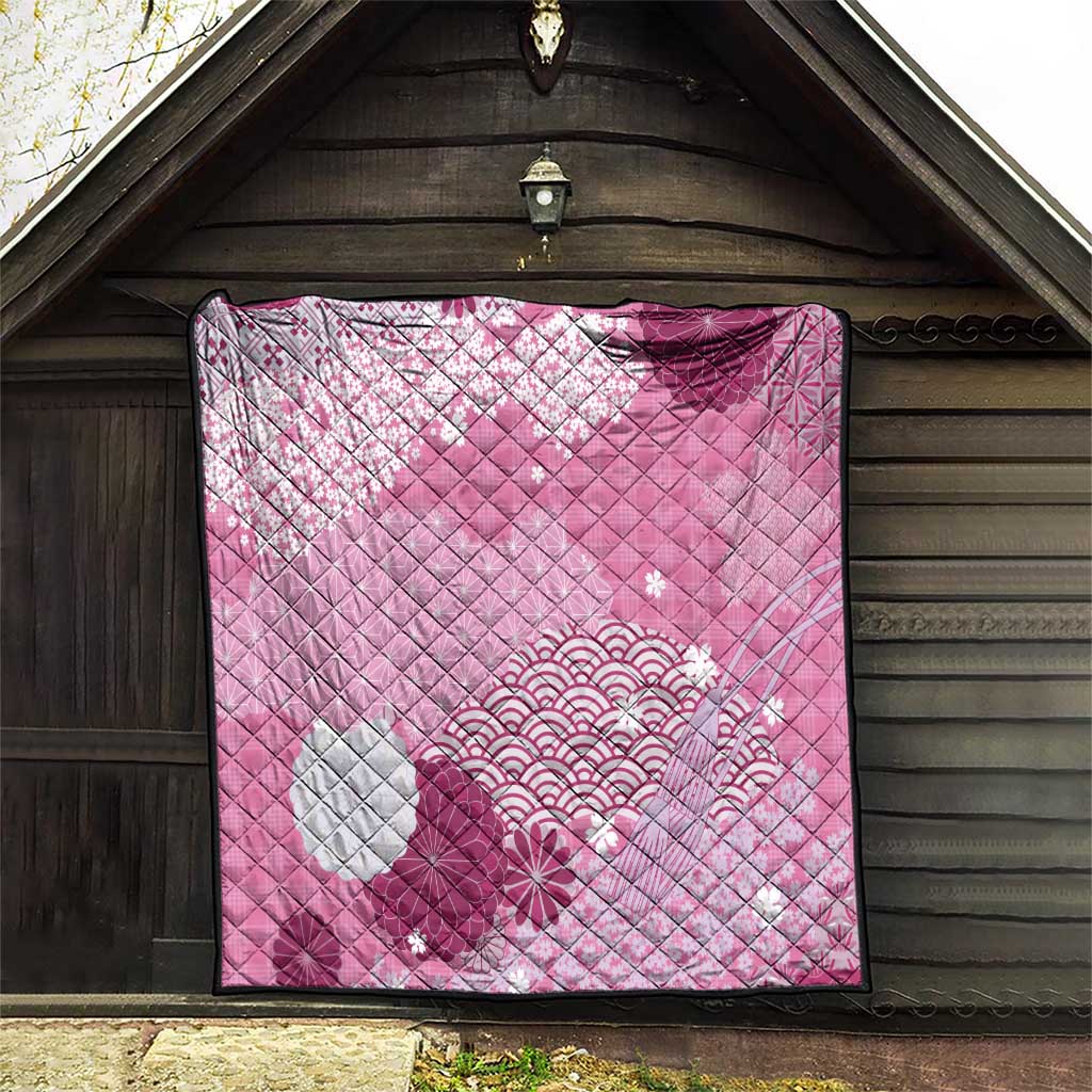 Pink Palaka Japanese Patterns Quilt Asanoha Seigaiha Sakura Motif LT14 - Polynesian Pride