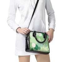Green Palaka Japanese Patterns Shoulder Handbag Asanoha Seigaiha Sakura Motif - Polynesian Pride