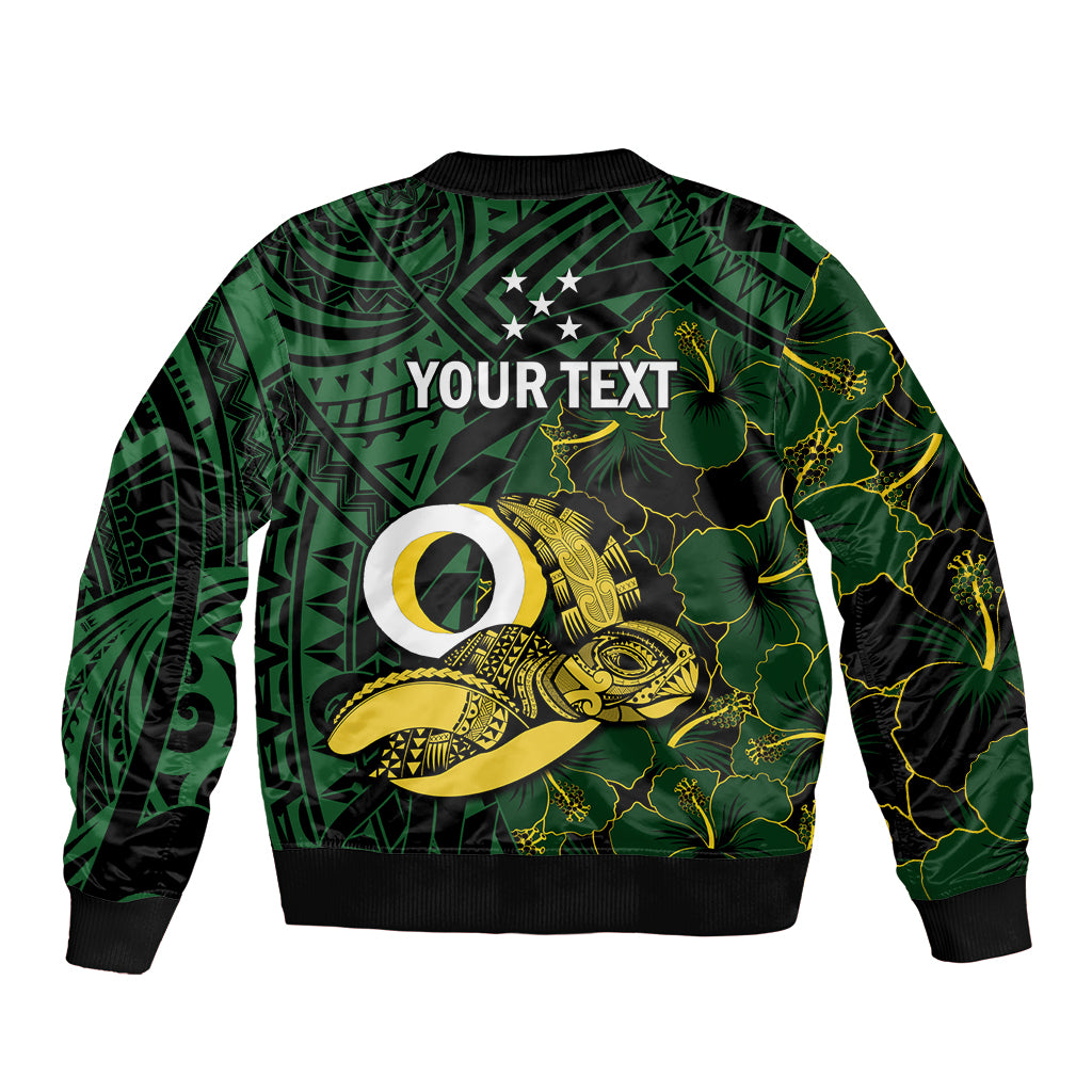 Personalised Solomon Islands Western Province Day Bomber Jacket Sea Turtle Mix Polynesian Hibiscus Pattern LT14 - Polynesian Pride