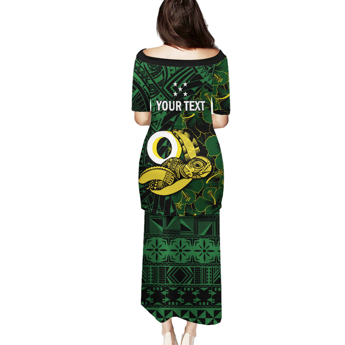 Personalised Solomon Islands Western Province Day Family Matching Puletasi Dress and Hawaiian Shirt Sea Turtle Mix Polynesian Hibiscus Pattern LT14 - Polynesian Pride