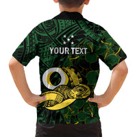 Personalised Solomon Islands Western Province Day Family Matching Short Sleeve Bodycon Dress and Hawaiian Shirt Sea Turtle Mix Polynesian Hibiscus Pattern LT14 - Polynesian Pride