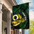 Personalised Solomon Islands Western Province Day Garden Flag Sea Turtle Mix Polynesian Hibiscus Pattern LT14 House Flag Green - Polynesian Pride