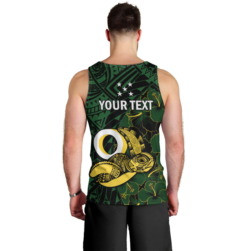 Personalised Solomon Islands Western Province Day Men Tank Top Sea Turtle Mix Polynesian Hibiscus Pattern LT14 - Polynesian Pride