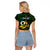 Personalised Solomon Islands Western Province Day Raglan Cropped T Shirt Sea Turtle Mix Polynesian Hibiscus Pattern LT14 - Polynesian Pride