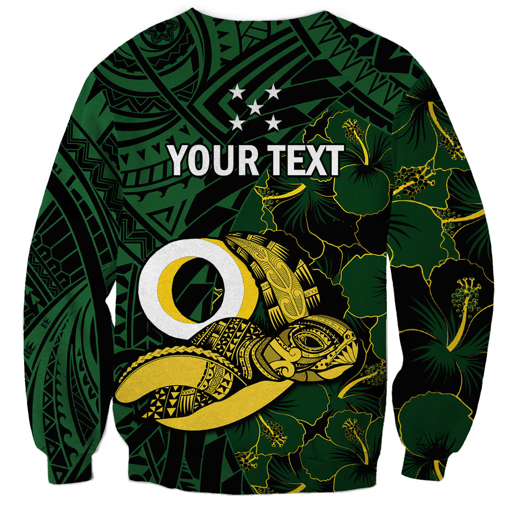Personalised Solomon Islands Western Province Day Sweatshirt Sea Turtle Mix Polynesian Hibiscus Pattern LT14 - Polynesian Pride