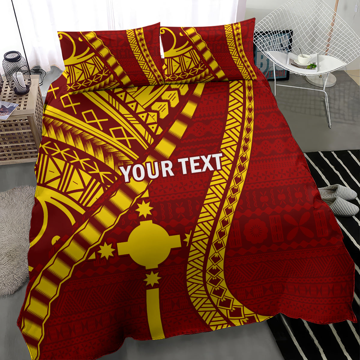 Personalised Fiji Rotuma Bedding Set Fijian Tapa Pattern LT14