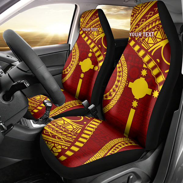 Personalised Fiji Rotuma Car Seat Cover Fijian Tapa Pattern LT14