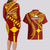Personalised Fiji Rotuma Couples Matching Long Sleeve Bodycon Dress and Hawaiian Shirt Fijian Tapa Pattern LT14 - Polynesian Pride
