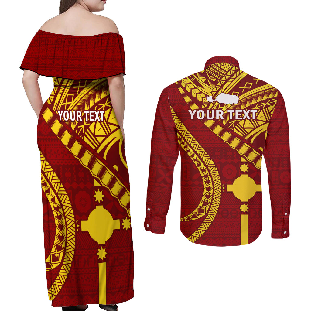 Personalised Fiji Rotuma Couples Matching Off Shoulder Maxi Dress and ...