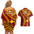 Personalised Fiji Rotuma Couples Matching Off Shoulder Short Dress and Hawaiian Shirt Fijian Tapa Pattern LT14 - Polynesian Pride