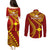 Personalised Fiji Rotuma Couples Matching Puletasi Dress and Long Sleeve Button Shirt Fijian Tapa Pattern LT14 - Polynesian Pride