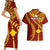 Personalised Fiji Rotuma Couples Matching Short Sleeve Bodycon Dress and Hawaiian Shirt Fijian Tapa Pattern LT14 - Polynesian Pride