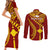Personalised Fiji Rotuma Couples Matching Short Sleeve Bodycon Dress and Long Sleeve Button Shirt Fijian Tapa Pattern LT14 - Polynesian Pride