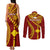 Personalised Fiji Rotuma Couples Matching Tank Maxi Dress and Long Sleeve Button Shirt Fijian Tapa Pattern LT14 - Polynesian Pride