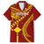Personalised Fiji Rotuma Family Matching Tank Maxi Dress and Hawaiian Shirt Fijian Tapa Pattern LT14 Dad's Shirt - Short Sleeve Maroon - Polynesian Pride
