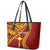 Personalised Fiji Rotuma Leather Tote Bag Fijian Tapa Pattern LT14 - Polynesian Pride