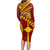 Personalised Fiji Rotuma Long Sleeve Bodycon Dress Fijian Tapa Pattern LT14 - Polynesian Pride