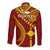 Personalised Fiji Rotuma Long Sleeve Button Shirt Fijian Tapa Pattern LT14 - Polynesian Pride