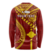 Personalised Fiji Rotuma Long Sleeve Shirt Fijian Tapa Pattern LT14 - Polynesian Pride