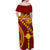 Personalised Fiji Rotuma Off Shoulder Maxi Dress Fijian Tapa Pattern LT14 - Polynesian Pride