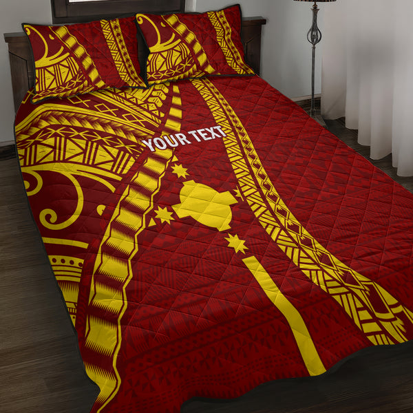 Personalised Fiji Rotuma Quilt Bed Set Fijian Tapa Pattern LT14