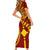 Personalised Fiji Rotuma Short Sleeve Bodycon Dress Fijian Tapa Pattern LT14 - Polynesian Pride