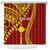 Personalised Fiji Rotuma Shower Curtain Fijian Tapa Pattern LT14 Maroon - Polynesian Pride