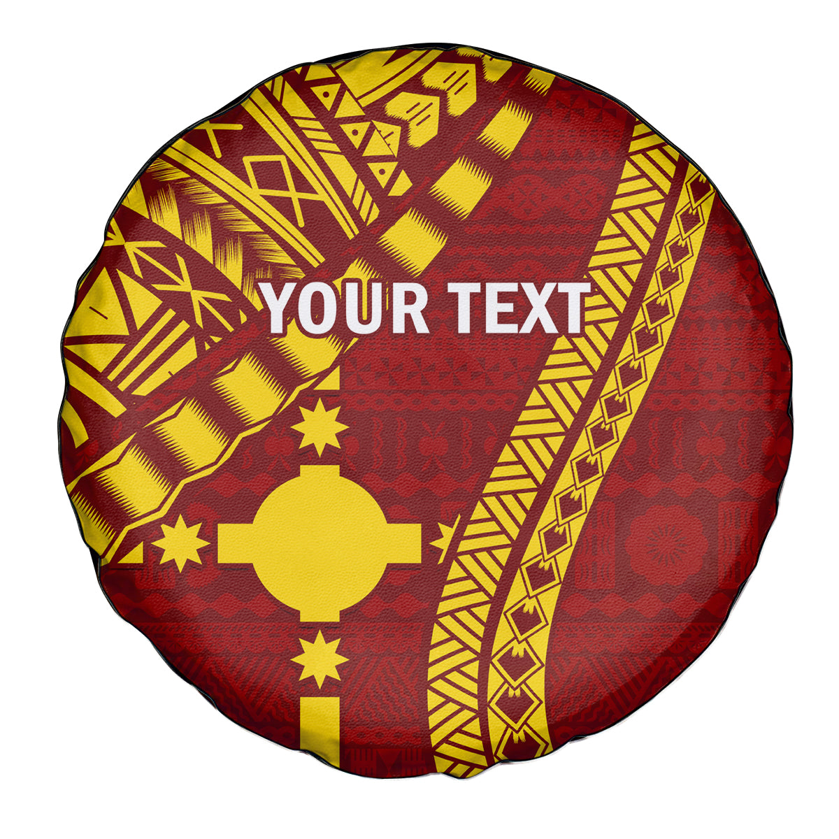 Personalised Fiji Rotuma Spare Tire Cover Fijian Tapa Pattern LT14 - Polynesian Pride