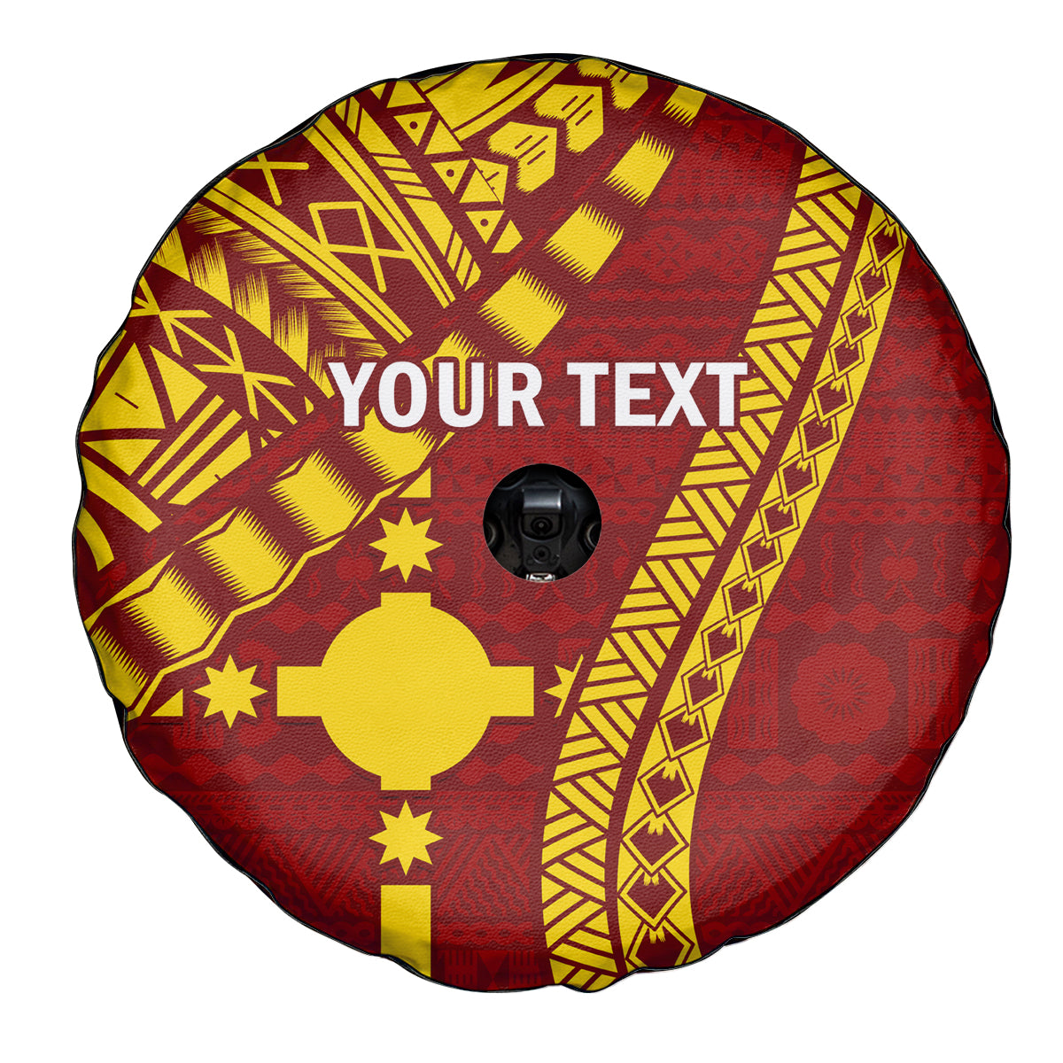 Personalised Fiji Rotuma Spare Tire Cover Fijian Tapa Pattern LT14 - Polynesian Pride