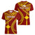 Personalised Fiji Rotuma Women V Neck T Shirt Fijian Tapa Pattern LT14 - Polynesian Pride