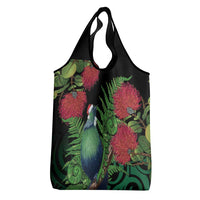 New Zealand Tui Bird Christmas Grocery Bag Maori Fern Mix Pohotukawa