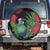 New Zealand Tui Bird Christmas Spare Tire Cover Maori Fern Mix Pohotukawa