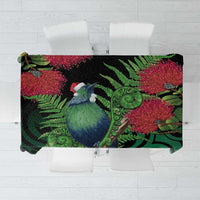 New Zealand Tui Bird Christmas Tablecloth Maori Fern Mix Pohotukawa