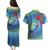 New Zealand Takahe Christmas Couples Matching Puletasi and Hawaiian Shirt Maori Fern Mix Pohotukawa