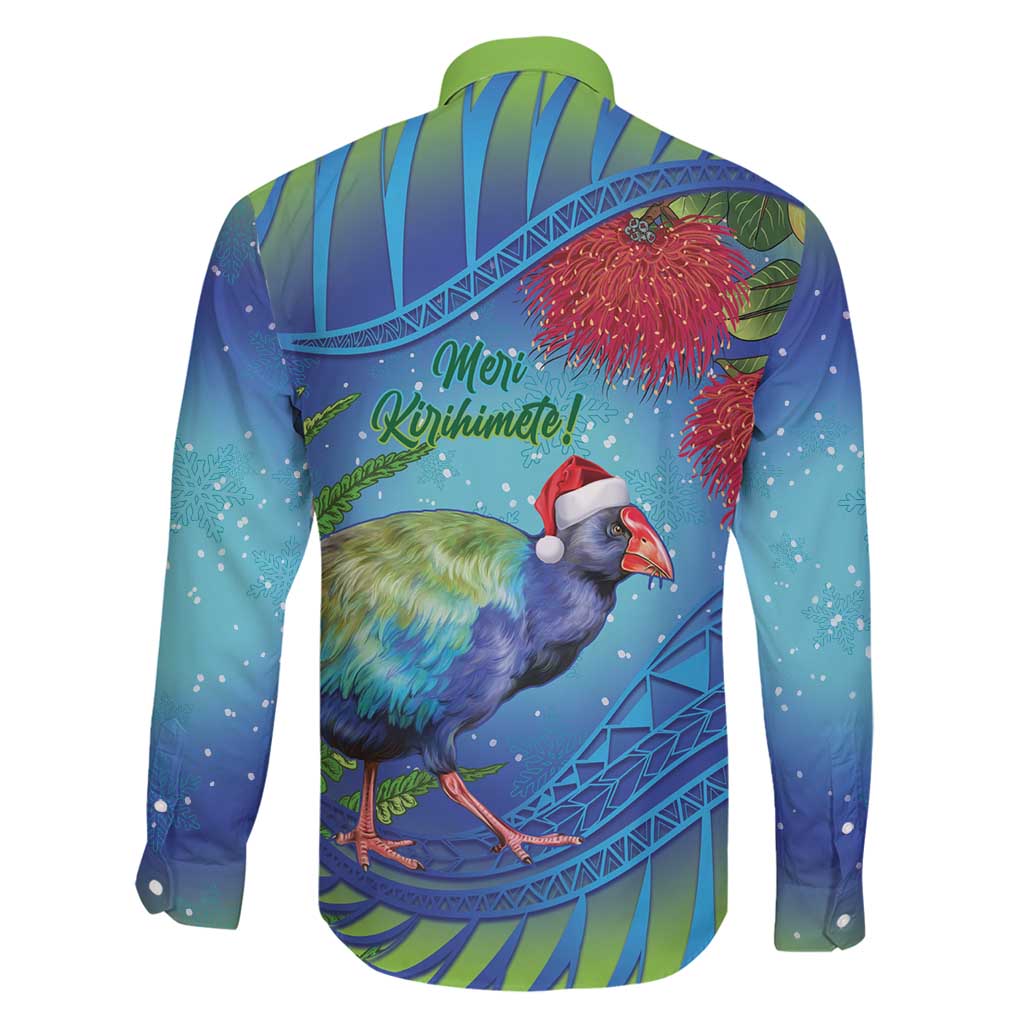 New Zealand Takahe Christmas Family Matching Mermaid Dress and Hawaiian Shirt Maori Fern Mix Pohotukawa LT14 - Polynesian Pride