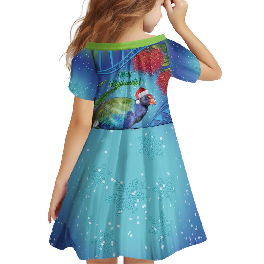 New Zealand Takahe Christmas Family Matching Summer Maxi Dress and Hawaiian Shirt Maori Fern Mix Pohotukawa LT14 - Polynesian Pride