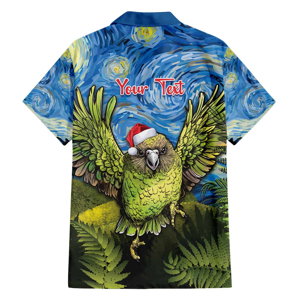 Personalised Jumping Kakapo Christmas Family Matching Summer Maxi Dress and Hawaiian Shirt New Zealand Fern - Starry Night Style LT14 - Polynesian Pride