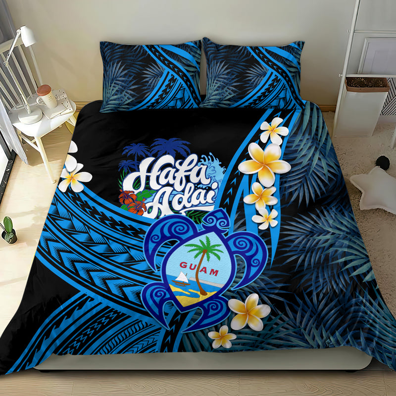 Hafa Adai Guam Bedding Set Guahan Sea Turtle Tropical Style